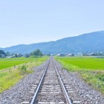 岩手県遠野市の線路