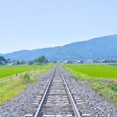 岩手県遠野市の線路