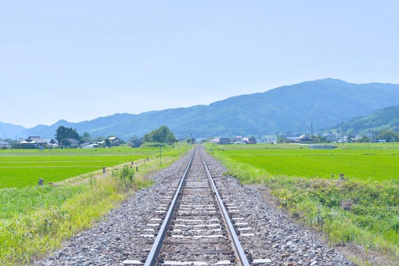 岩手県遠野市の線路